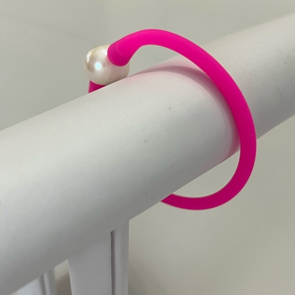 FRESH WATER PEARL | Silicone Jelly Bracelet | NEW! - Picture 6 of 11